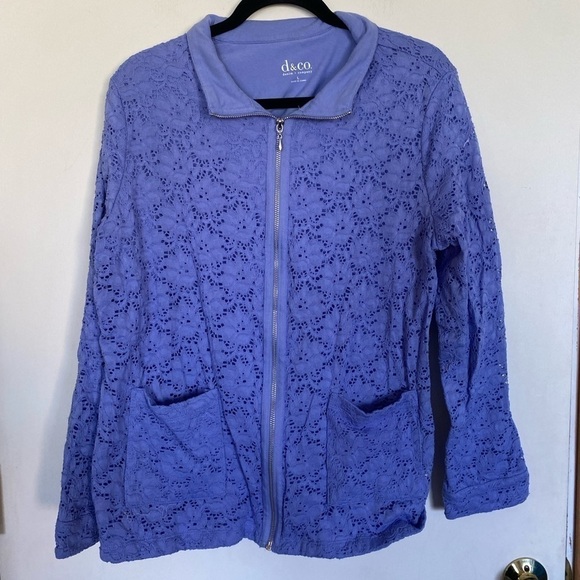 d&co denim and company large zip up jacket - Picture 1 of 6